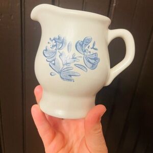 Pfaltzgraff Cream Pitcher with Blue Floral Pattern